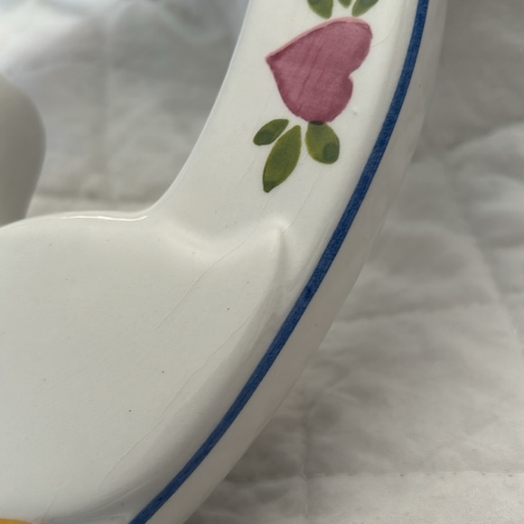 Portuguese Handpainted Glazed Ceramic Heart - Picture 8 of 12